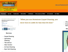 Tablet Screenshot of hometowncarpetpro.com